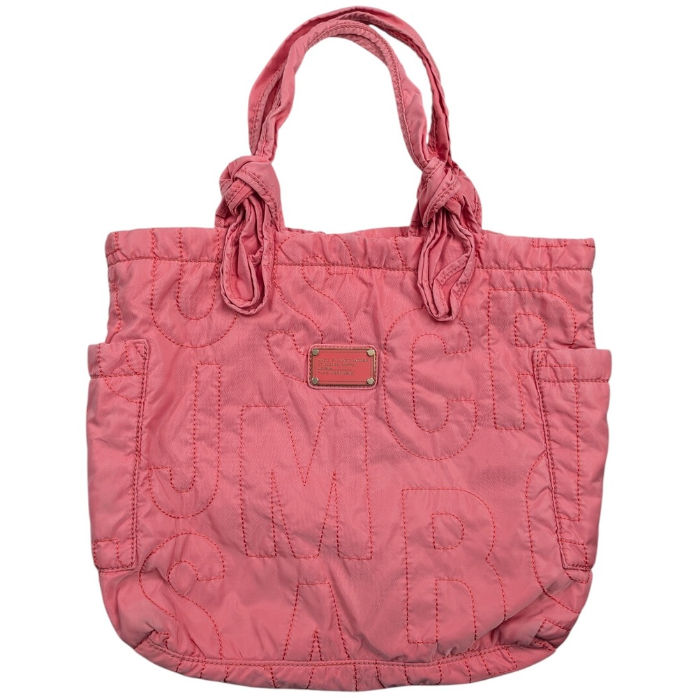 Marc By Marc Jacobs Large Pink Quilted Nylon Tote‎ Shoulder Bag Purse Barbiecore
